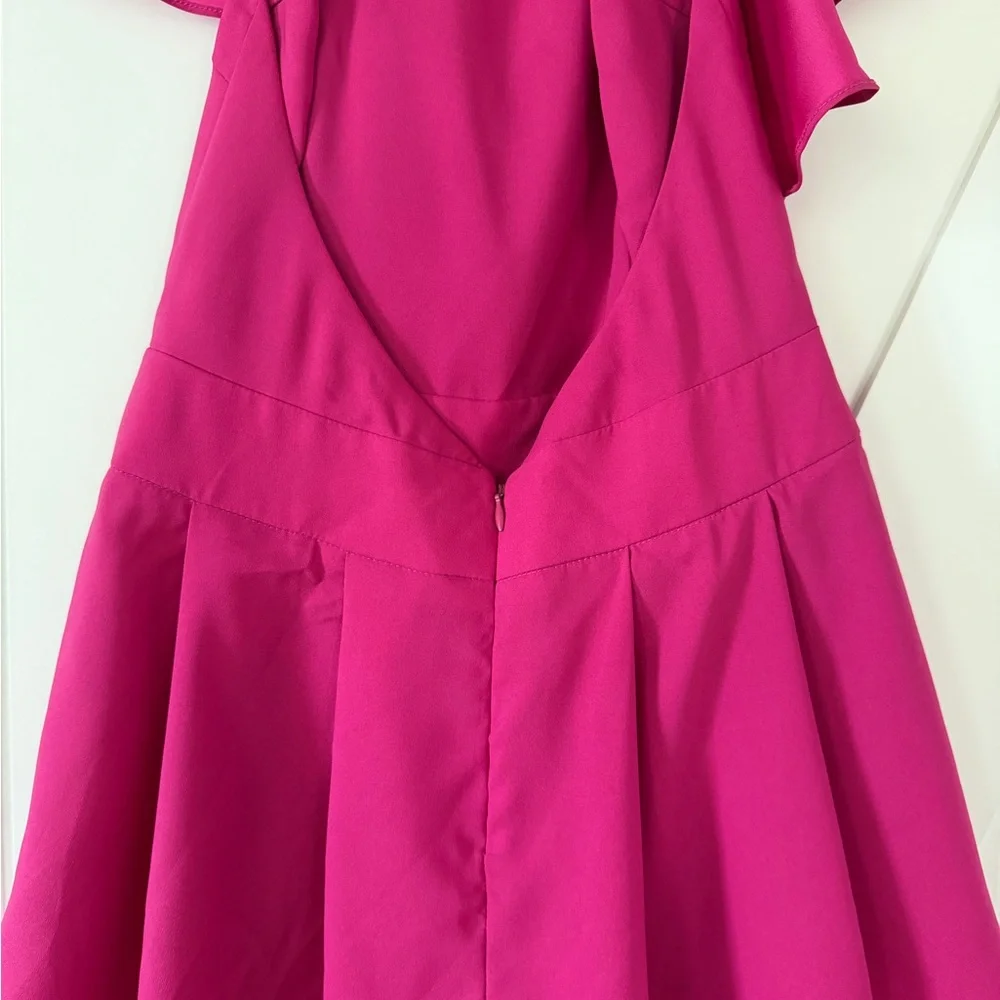 Ark & Co Hot Pink Ruffle Romper - Picture 4 of 6